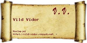 Vild Vidor névjegykártya