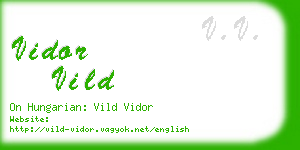 vidor vild business card